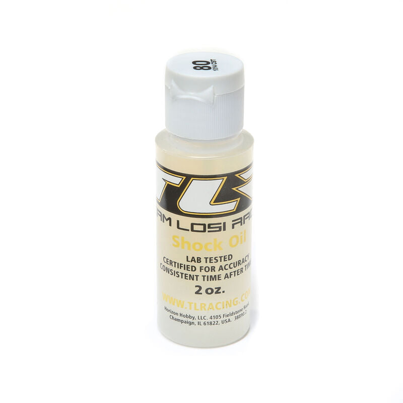 TLR SILICONE SHOCK OIL, 80WT, 1014CST, 2OZ