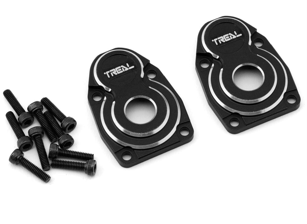 Treal Hobby Axial Capra CNC Aluminum Outer Portal Covers (Black) TLHTCAPRA-25