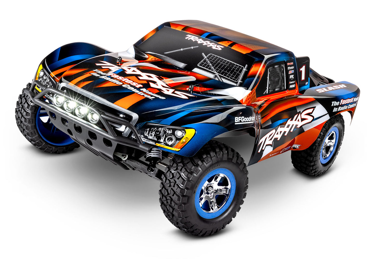 TRAXXAS SLASH 2WD WITH LED LIGHTS ORANGE