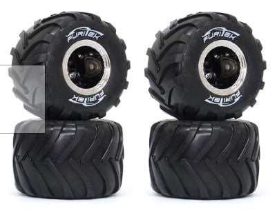 FURITEK MINI MONSTER TRUCK TIRE AND WHEEL RIM FOR 1/24TH AND 1/18TH FUR-2311