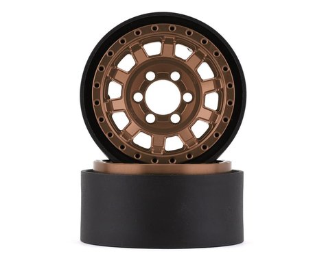 Vanquish Products KMC 1.9 KM236 Tank 1.9 Beadlock Crawler Wheels (Bronze) (2)