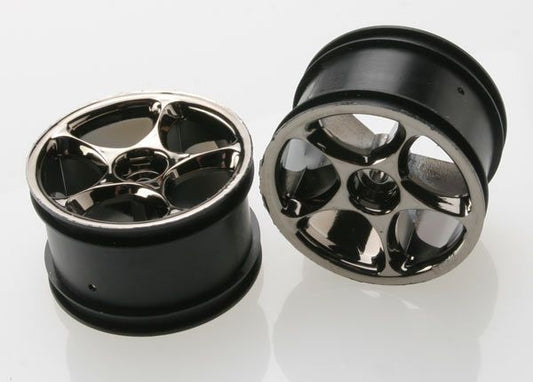 TRAXXAS WHEELS, BLK CHRM 2.2 TRACER RE