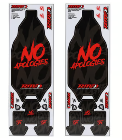 JConcepts AE B6.4/B6.4D "No Apologies" Precut Chassis Protective Sheet (2) (RM2)