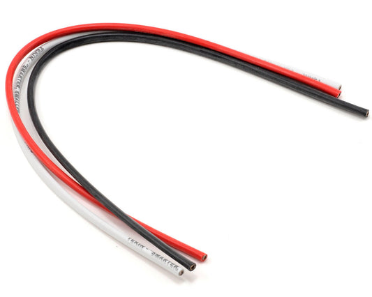 TEKIN 12 AWG Silicon Power Wire 12" Red/Black/White (3)