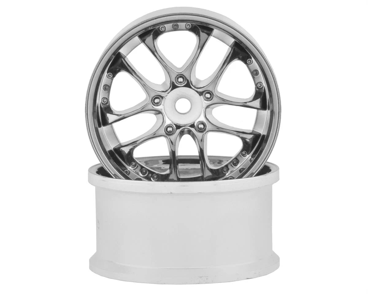 Topline SSR Agle Minerva 5-Split Spoke Drift Wheels (Matte Chrome) (2) (6mm Offset) w/12mm Hex