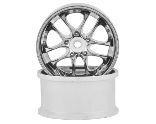 Topline SSR Agle Minerva 5-Split Spoke Drift Wheels (Matte Chrome) (2) (6mm Offset) w/12mm Hex