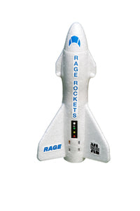 Rage Spinner Missile XL Electric Free-Flight Rocket with Parachute and LEDs, White RGR4150W