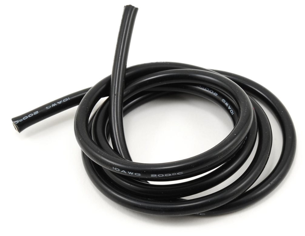 ProTek RC Silicone Hookup Wire (Black) (1 Meter) (10AWG) PTK-5611