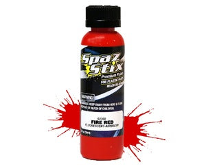 SPAZ STIX FIRE RED FLUORESCENT AIRBRUSH PAINT 2OZ