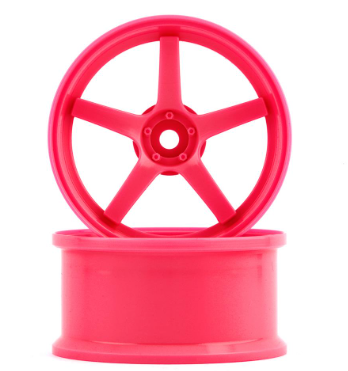 ARP ARW02 5 Mode 5-Spoke Drift Wheels (Pink) (2) (6mm Offset) ARW02-06P