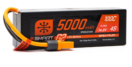 14.8V 5000mAh 4S 100C Smart G2 Hardcase LiPo Battery: IC5