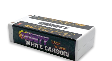 Trinity White Carbon 4300mah  2s,7.4v Lipo