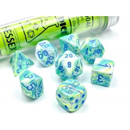 Chessex Festive Garden/Blue 7-Die Set