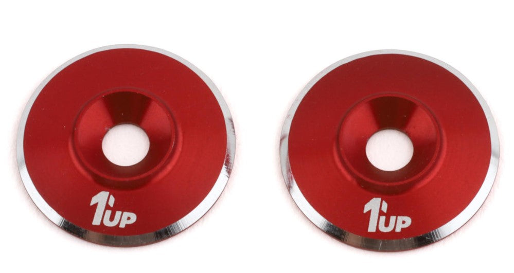 1UP Racing 3mm LowPro Wing Washers (Red Shine) (2) 1UP820521