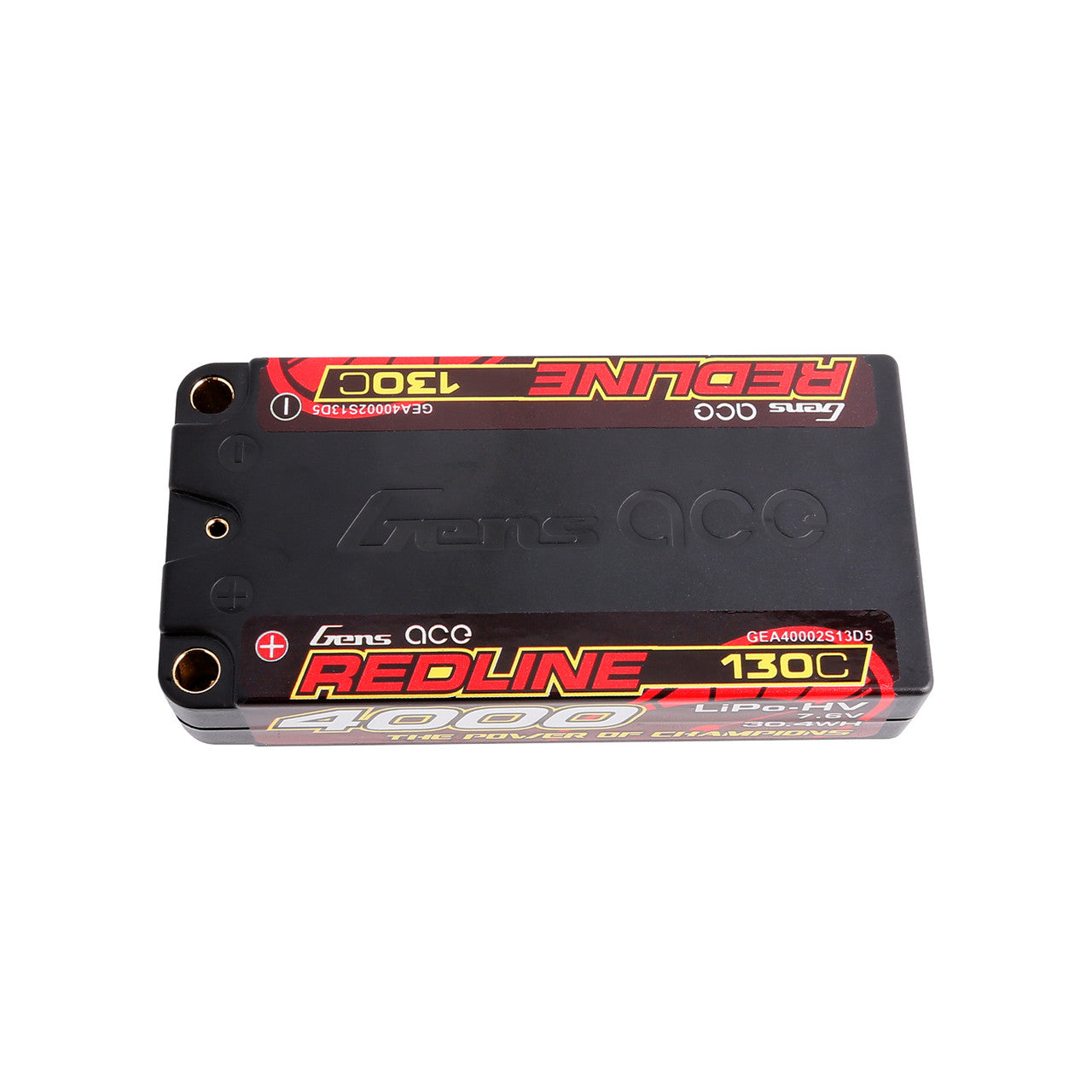 Gens Ace Redline 2S LiHV LiPo LCG Battery 130C (7.6V/4000mAh) w/5mm Bullets