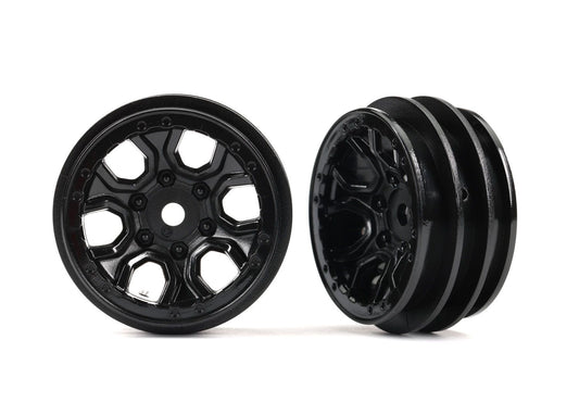 TRAXXAS WHEELS BLACK 1.0 (2) BLACK